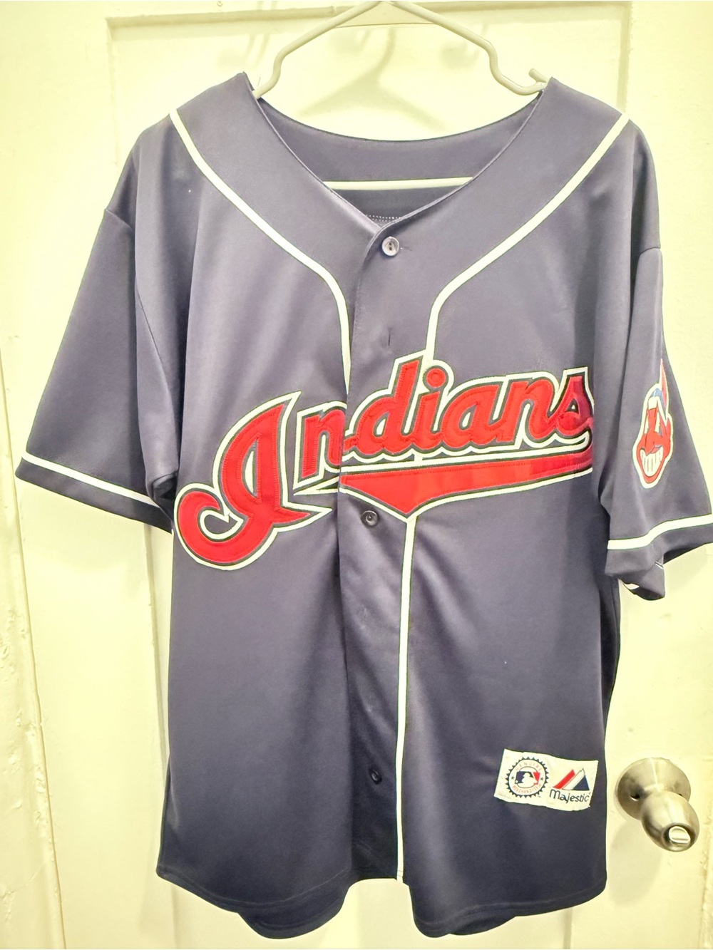 Majestic Roberto Alomar Cleveland Indians Baseball Jersey- Large NWT